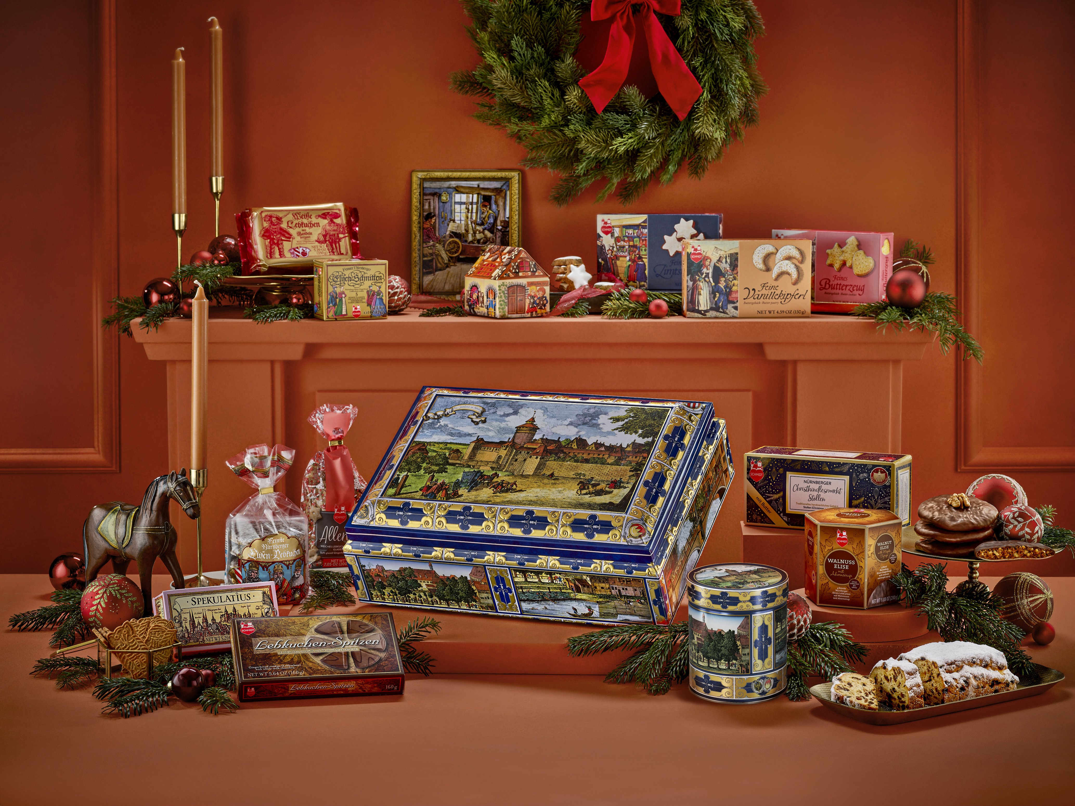 Altar, Box, Candle, Food, Horse, Painting, Person, Sweets
